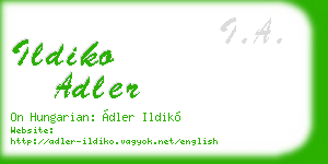 ildiko adler business card